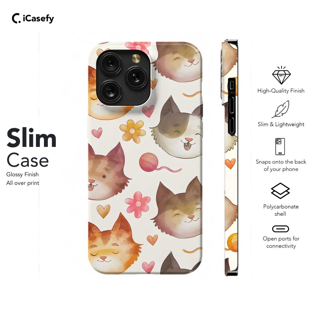 Watercolor Cat Day Phone Case iPhone Samsung Cover Pixel 1133 - Image 6