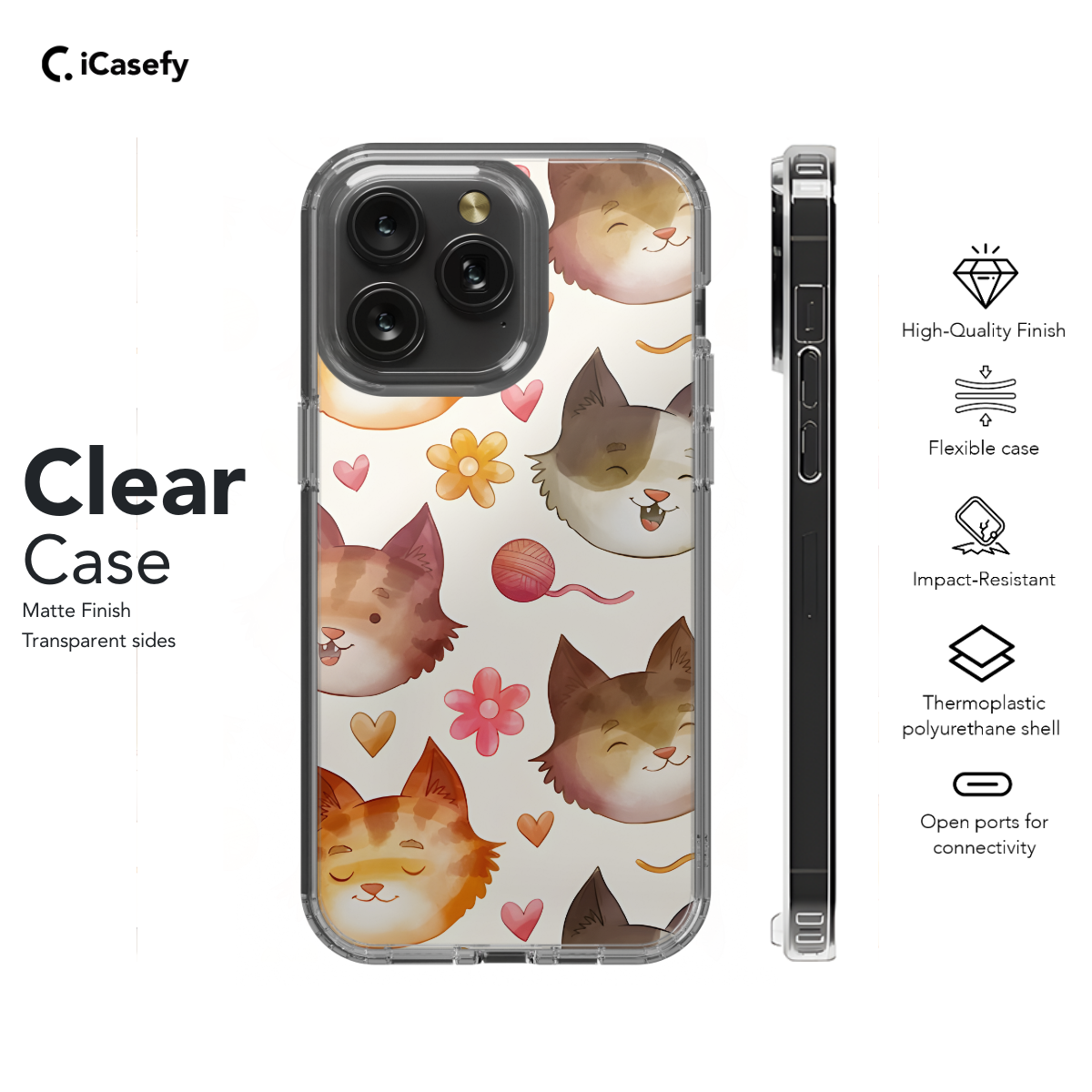 Watercolor Cat Day Phone Case iPhone Samsung Cover Pixel 1133 - Image 7