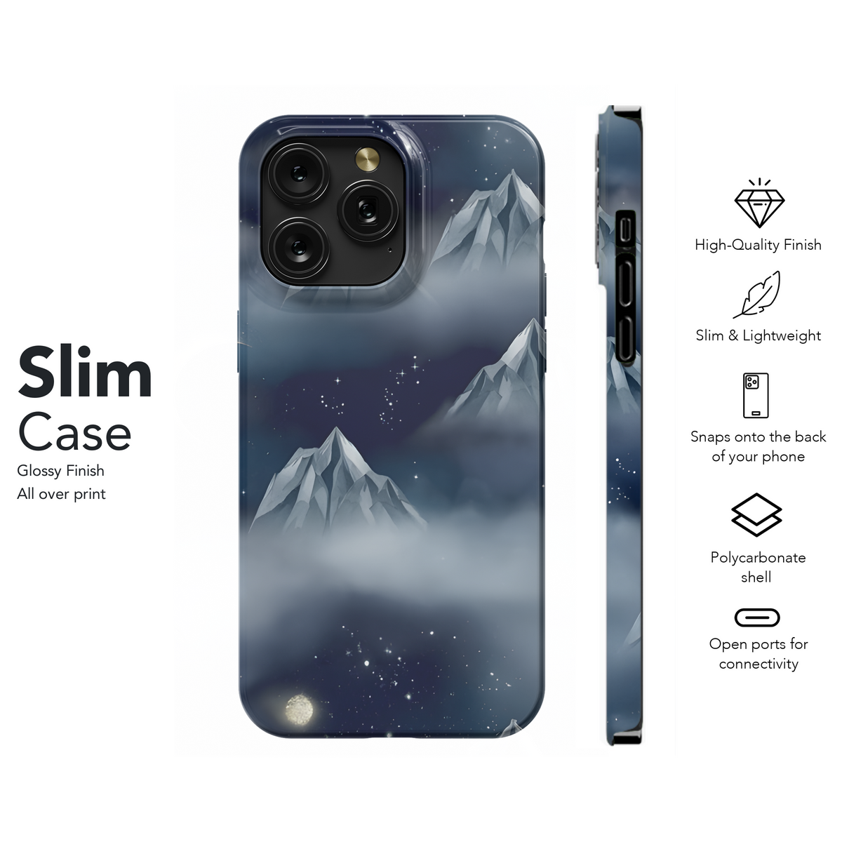 Watercolor Dreamy Mountains and Bears Phone Case iPhone Samsung Cover Pixel 3485 - Image 7