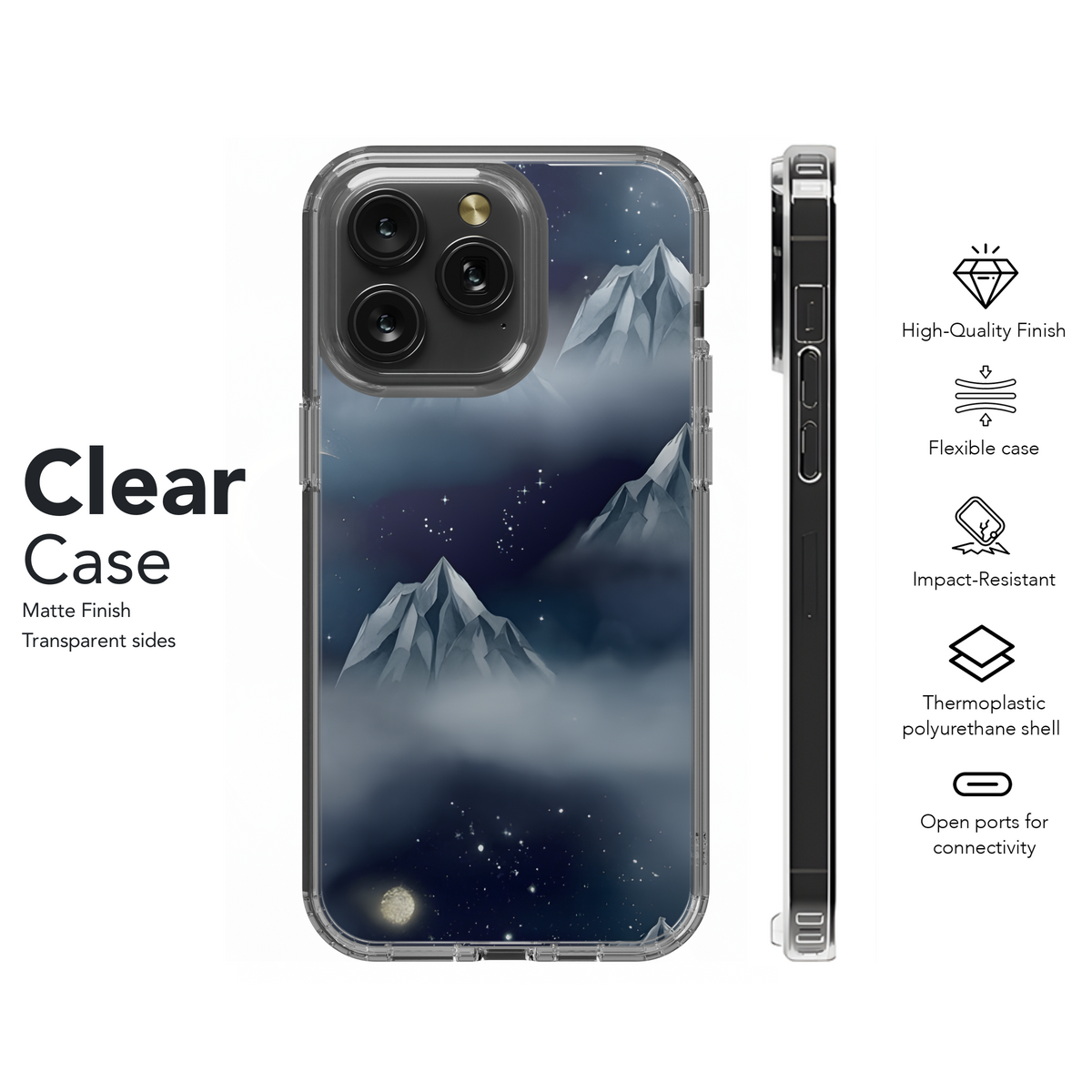 Watercolor Dreamy Mountains and Bears Phone Case iPhone Samsung Cover Pixel 3485 - Image 8