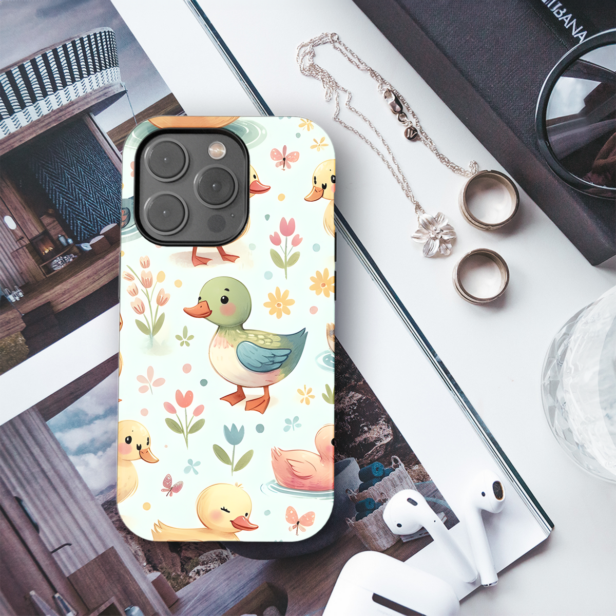 Watercolor Duck Phone Case iPhone Samsung Cover Pixel 2876 - Image 3