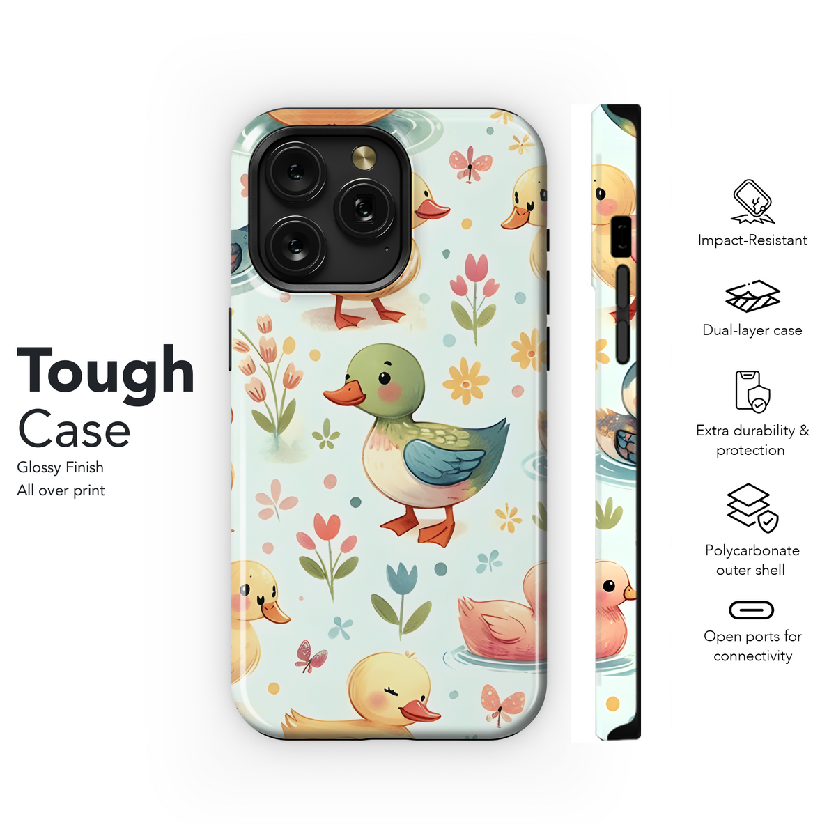 Watercolor Duck Phone Case iPhone Samsung Cover Pixel 2876 - Image 6