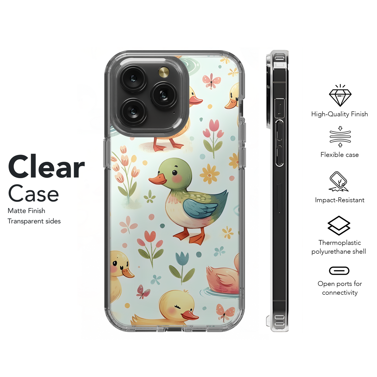 Watercolor Duck Phone Case iPhone Samsung Cover Pixel 2876 - Image 8