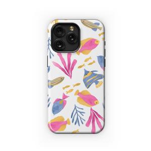 Watercolor Fish & Coral Reef Phone Case iPhone Samsung Cover Pixel 5181 - Image 1