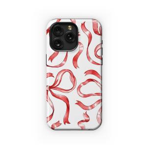 Watercolor Red Ribbon Pattern Phone Case iPhone Samsung Cover Pixel 5178 - Image 1
