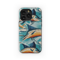 Watercolor Sailfish Pelican Splash Phone Case iPhone Samsung Cover Pixel 3448 - Image 1