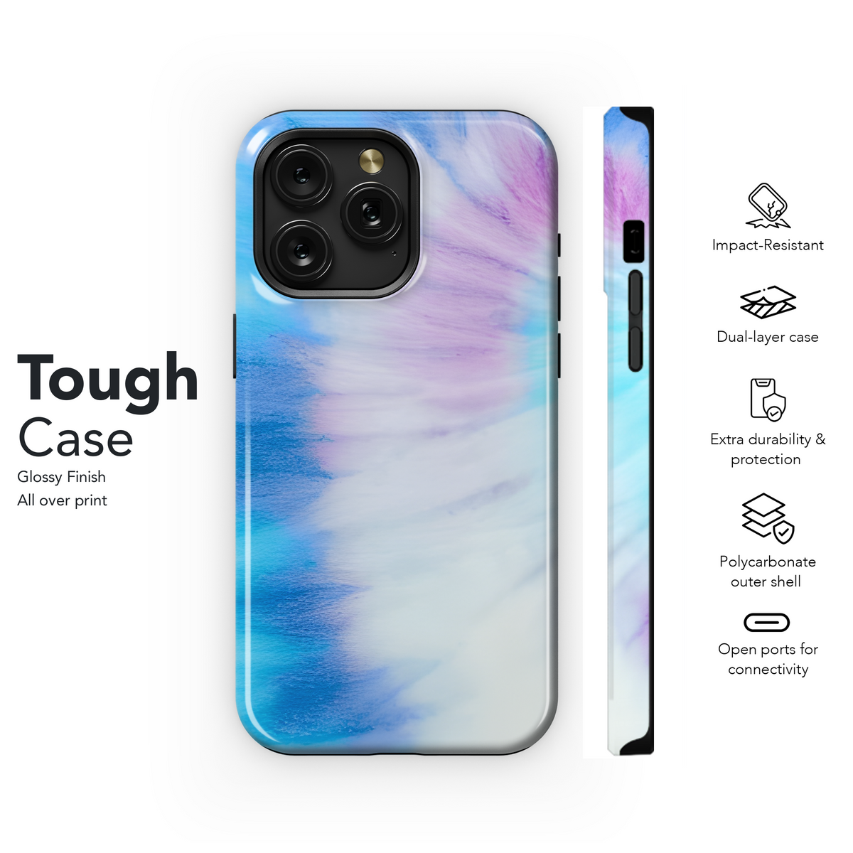 Watercolor Tie Dye Phone Case iPhone Samsung Cover Pixel 3812 - Image 6