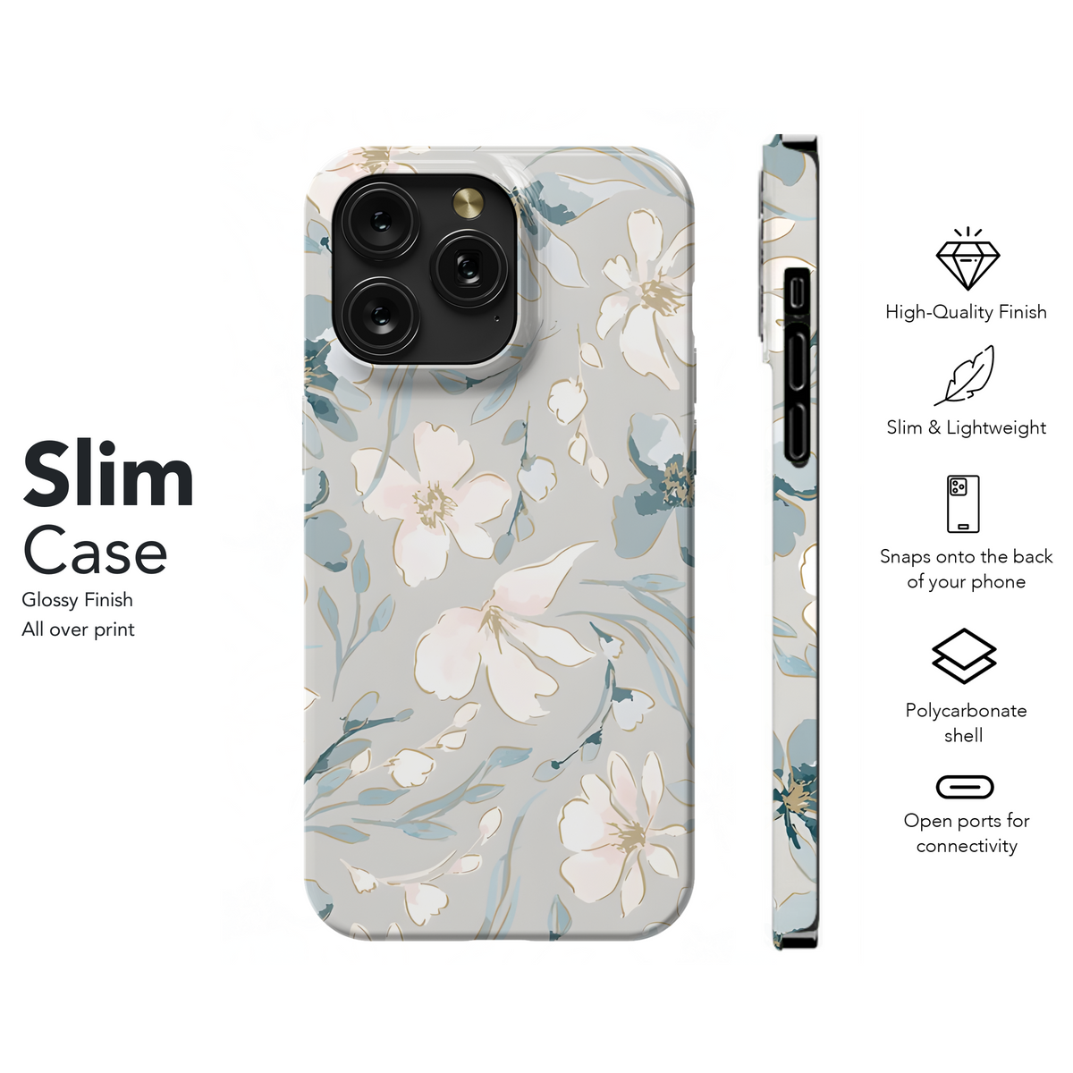 Watercolor Wildflower Seamless Pattern Phone Case iPhone Samsung Cover Pixel 2445 - Image 7