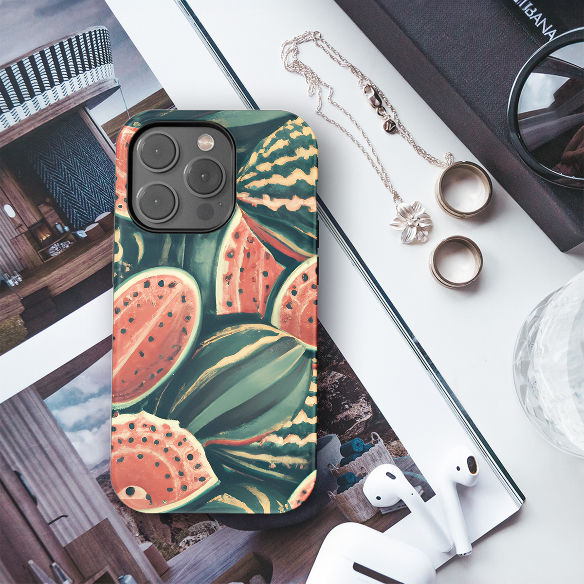 Watermelon Vintage Style Phone Case iPhone Samsung Cover Pixel 3393 - Image 3