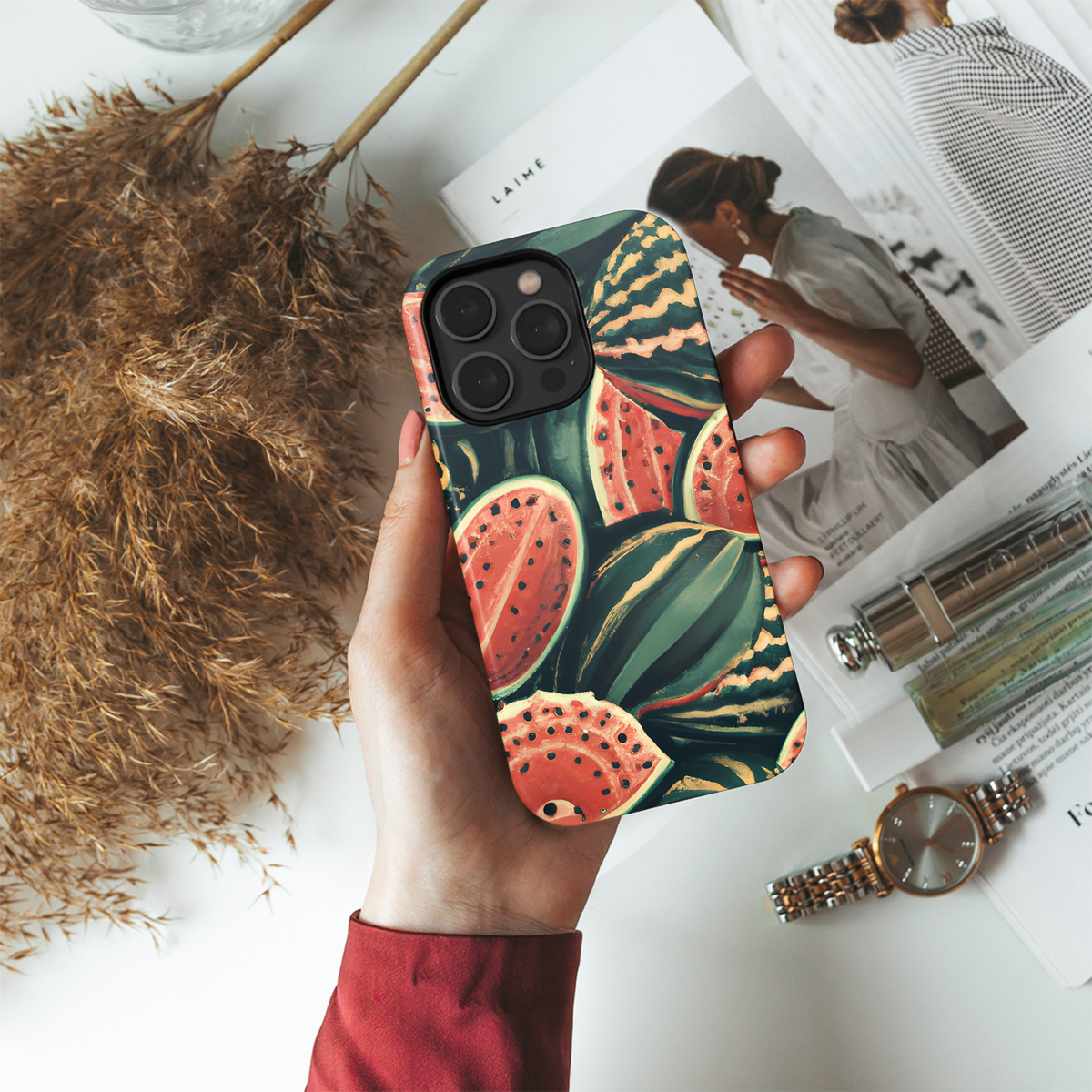 Watermelon Vintage Style Phone Case iPhone Samsung Cover Pixel 3393 - Image 4