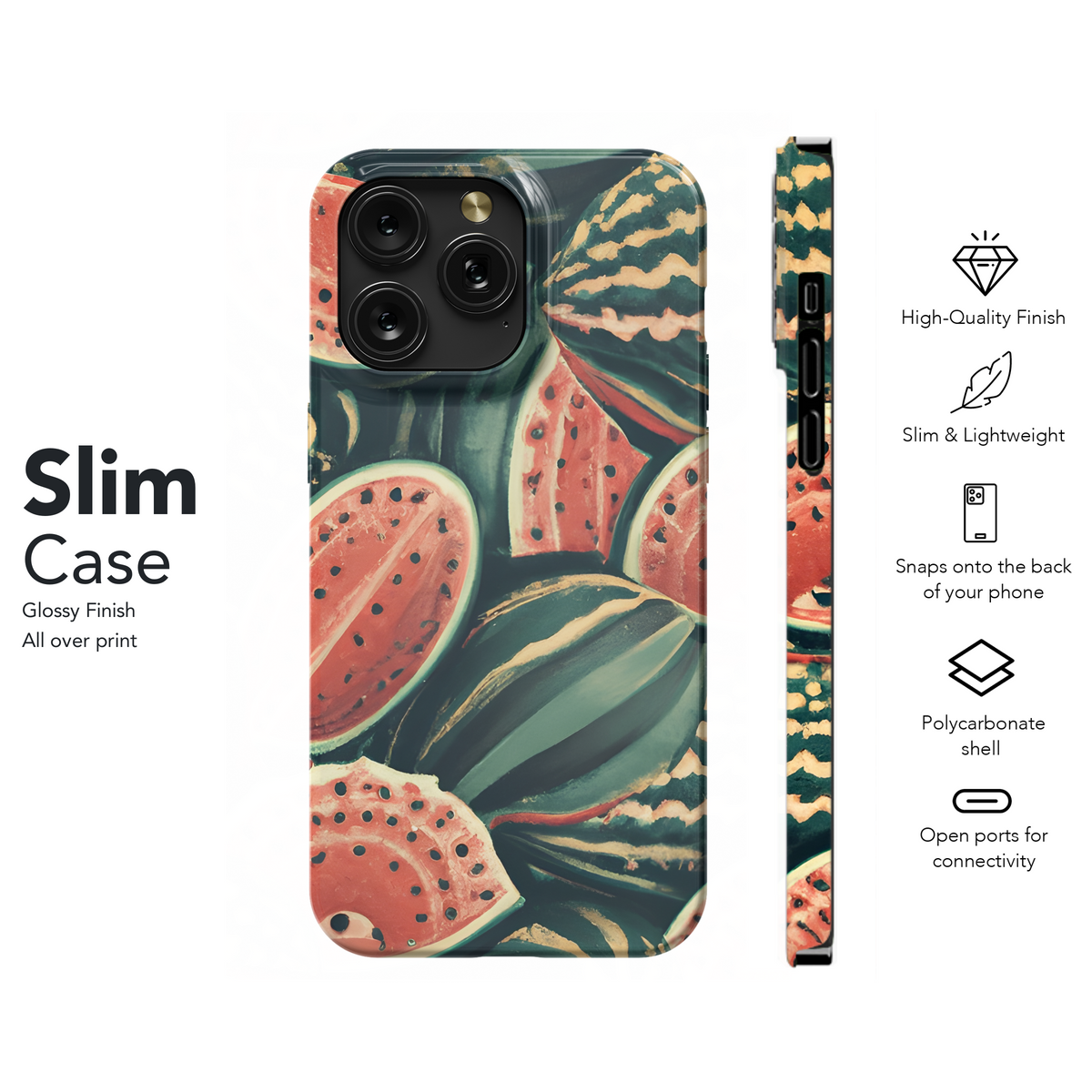 Watermelon Vintage Style Phone Case iPhone Samsung Cover Pixel 3393 - Image 7