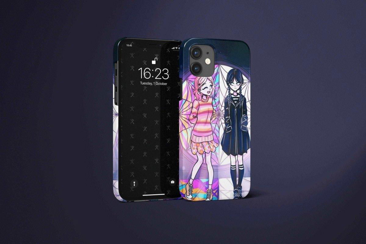 Wednesday and Enid, Sunshine and Midnight Window Phone Case Cover 3 - Image 1