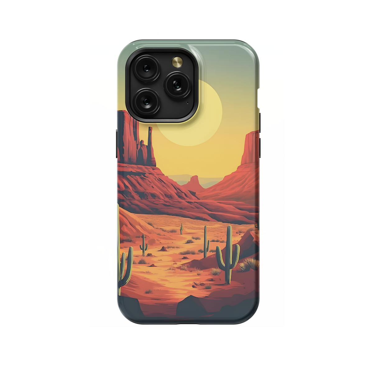 Western Cactus Southwest Landscape Phone Case iPhone Samsung Cover Pixel 1178 - Image 1