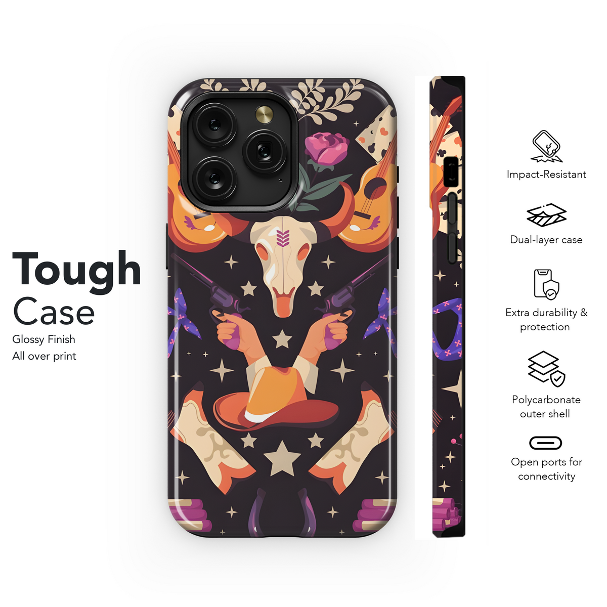 Western Cowboy Phone Case iPhone Samsung Cover Pixel 3204 - Image 6