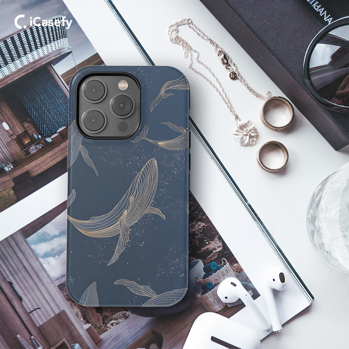 Whale Ocean Animal Phone Case iPhone Samsung Cover Pixel 1708 - Image 3