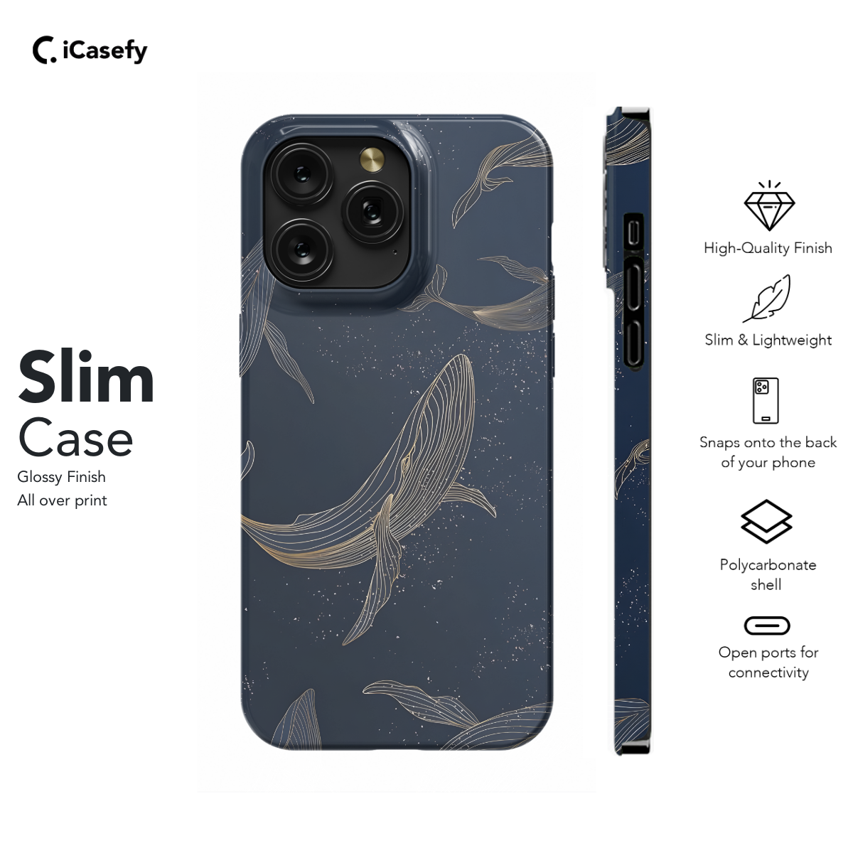 Whale Ocean Animal Phone Case iPhone Samsung Cover Pixel 1708 - Image 7