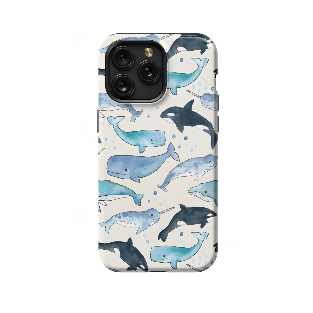 Whales, Orcas & Narwhals Phone Case iPhone Samsung Pixel & More 214 - Image 1