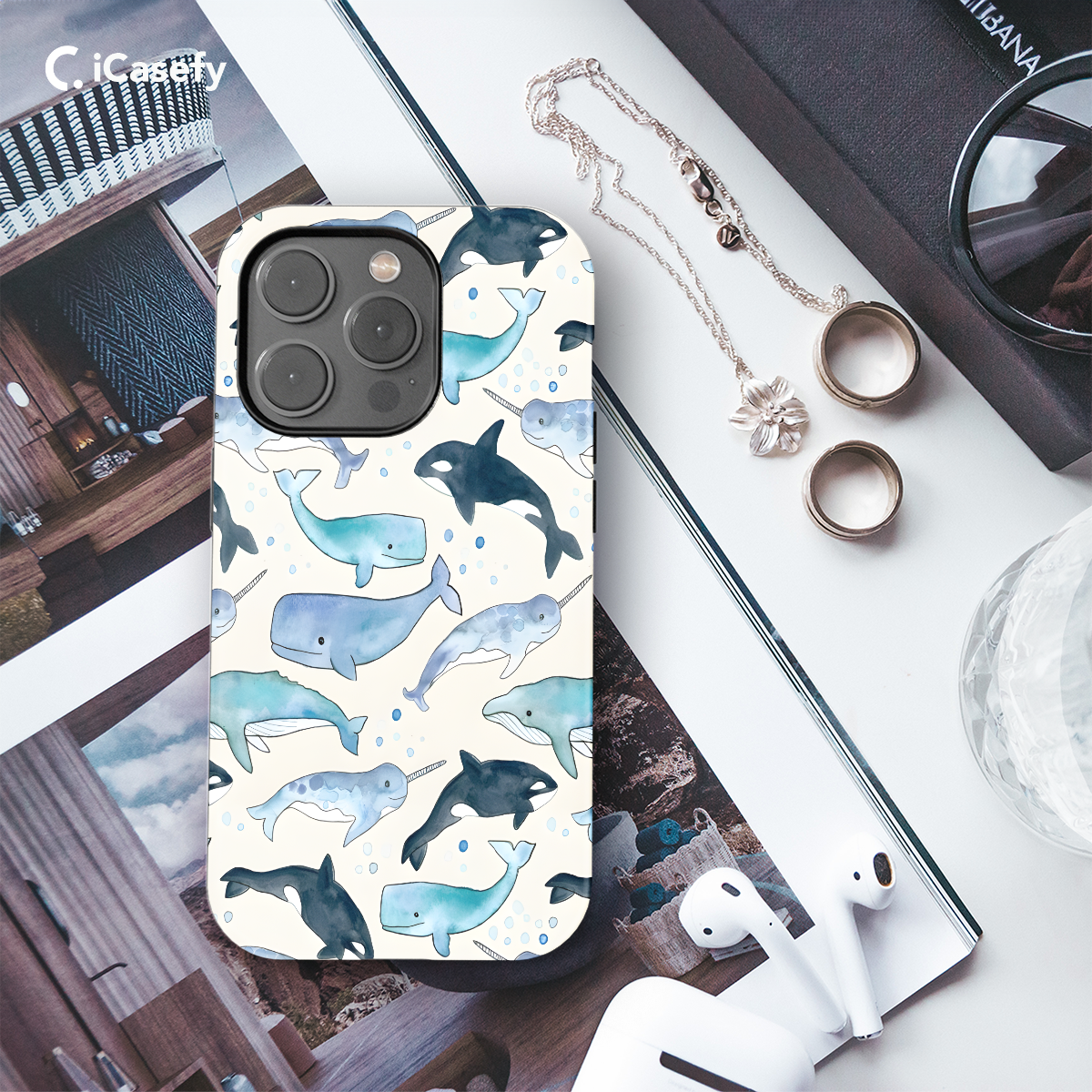 Whales, Orcas & Narwhals Phone Case iPhone Samsung Pixel & More 214 - Image 3