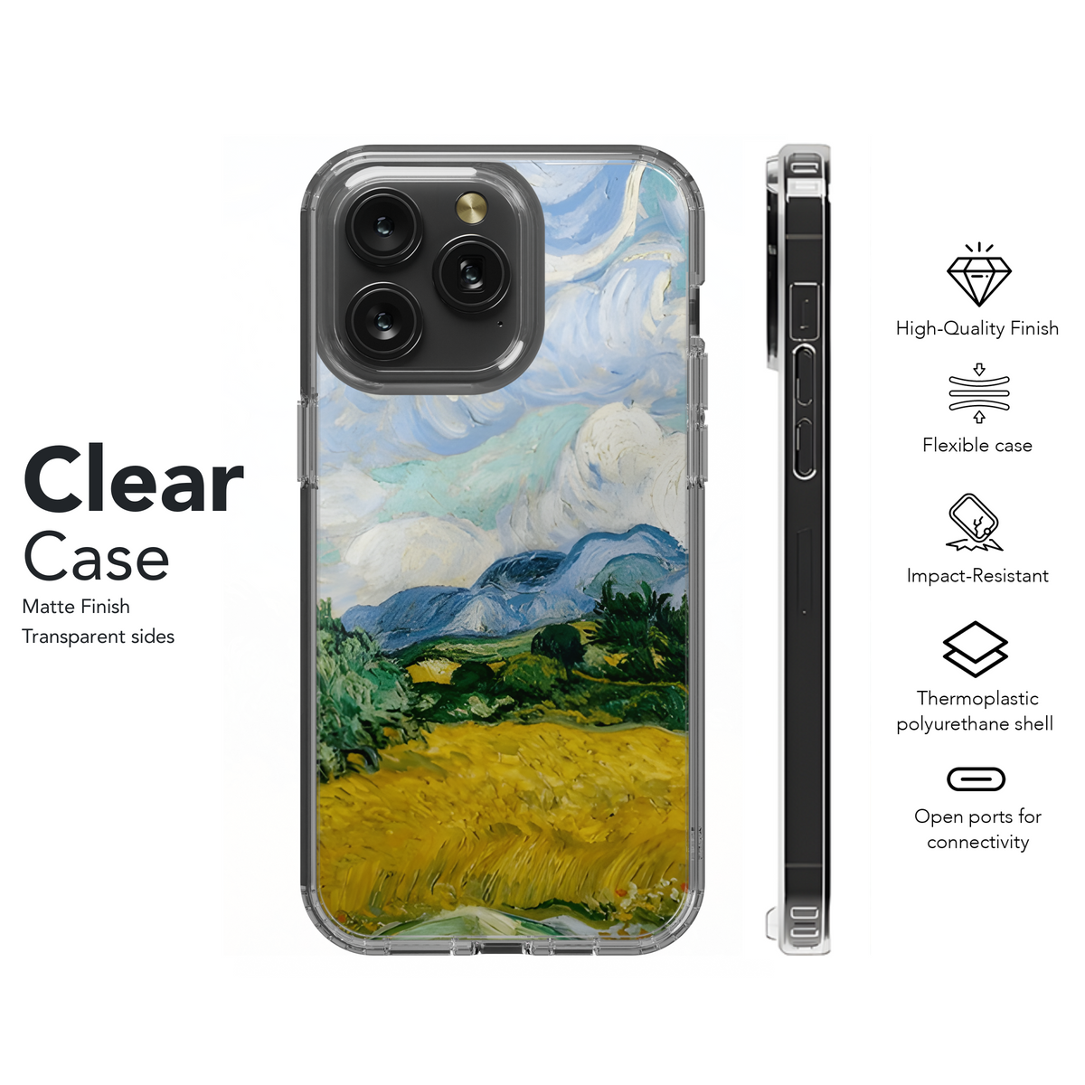 Wheat Field Landscape Art Phone Case iPhone Samsung Cover Pixel 2409 - Image 8