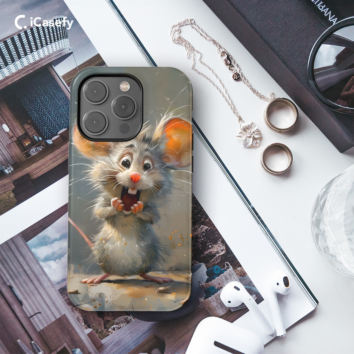 Whimsical Mouse Phone Case iPhone Samsung Pixel & More 488 - Image 3