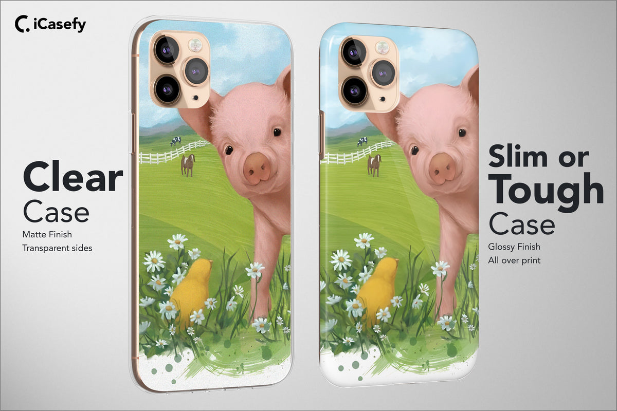 Whismitical Piggy Pig Phone Case Aesthetic Animal Cover - Image 2