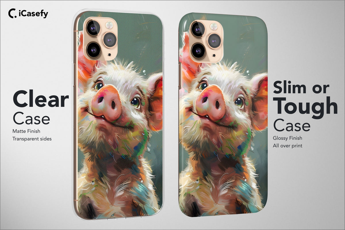 Whismitical Piggy Pig Phone Case Aesthetic Animal Cover - Image 4