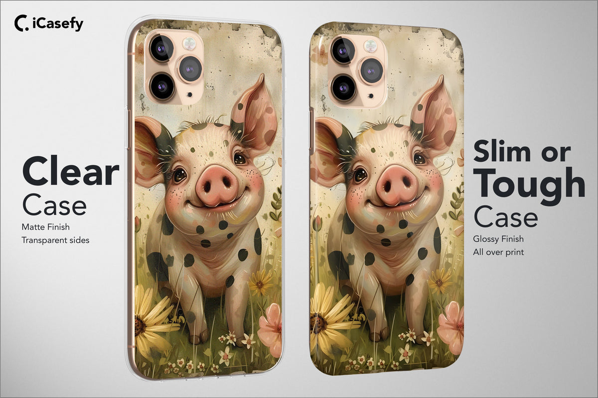 Whismitical Piggy Pig Phone Case Aesthetic Animal Cover - Image 5