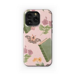 Whispering Books Moth Floral Pattern Phone Case iPhone Samsung Cover Pixel 5415 - Image 1
