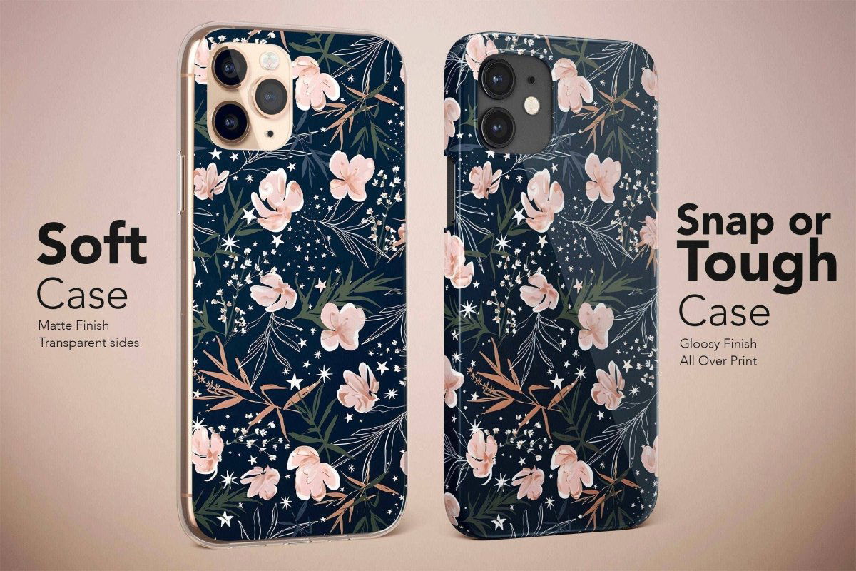 Wild Flowers Phone Case Night Blooms Cover - Image 2