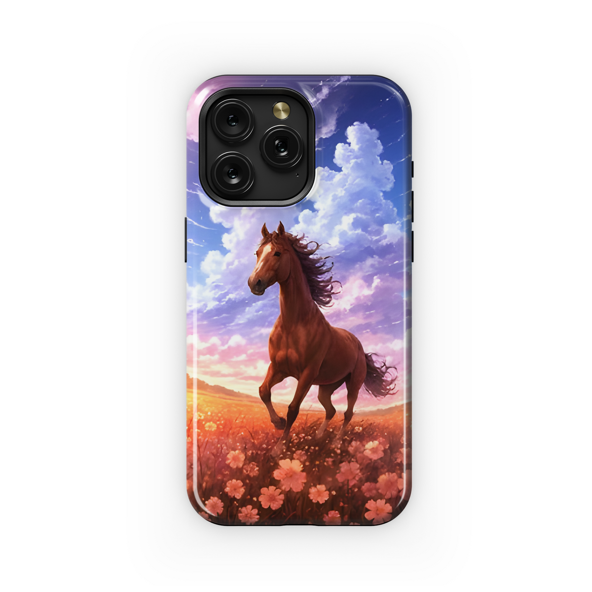 Wild Horse Meadow Flowers Phone Case iPhone Samsung Cover Pixel 1811 - Image 1