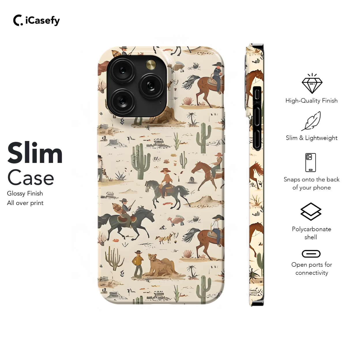 Wild Western Cowboy Phone Case iPhone Samsung Cover Pixel 1119 - Image 6