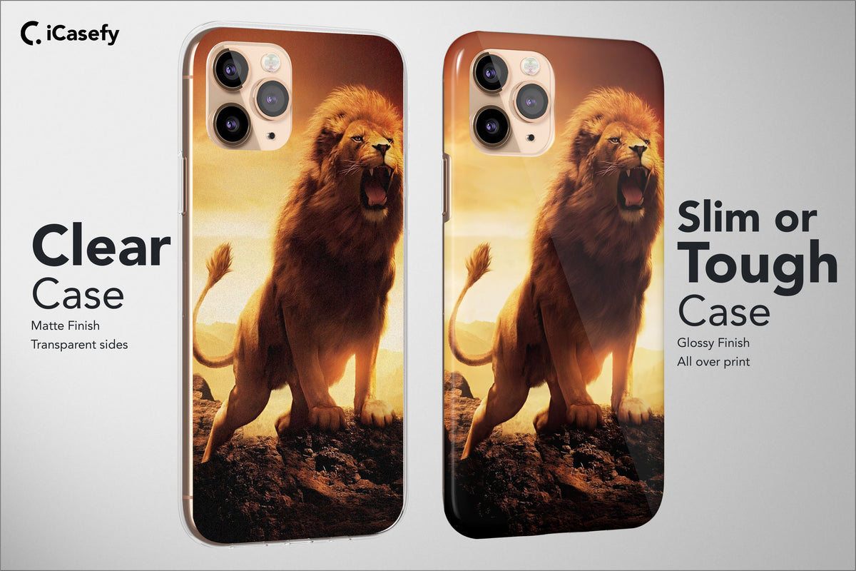 Wildlife Lion Phone Case Aesthetic Animal Cover  8a - Image 2