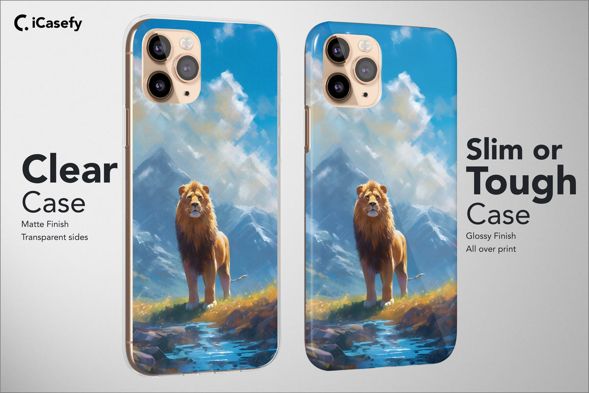 Wildlife Lion Phone Case Aesthetic Animal Cover  8a - Image 3