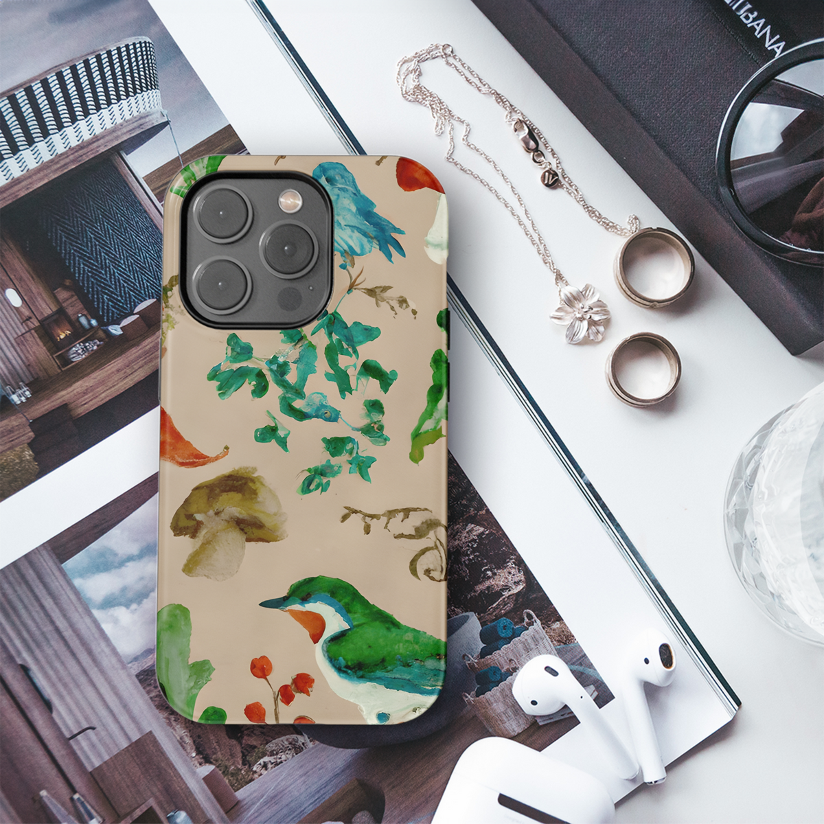 William Morris Woodland Watercolor Phone Case iPhone Samsung Cover Pixel 3278 - Image 3