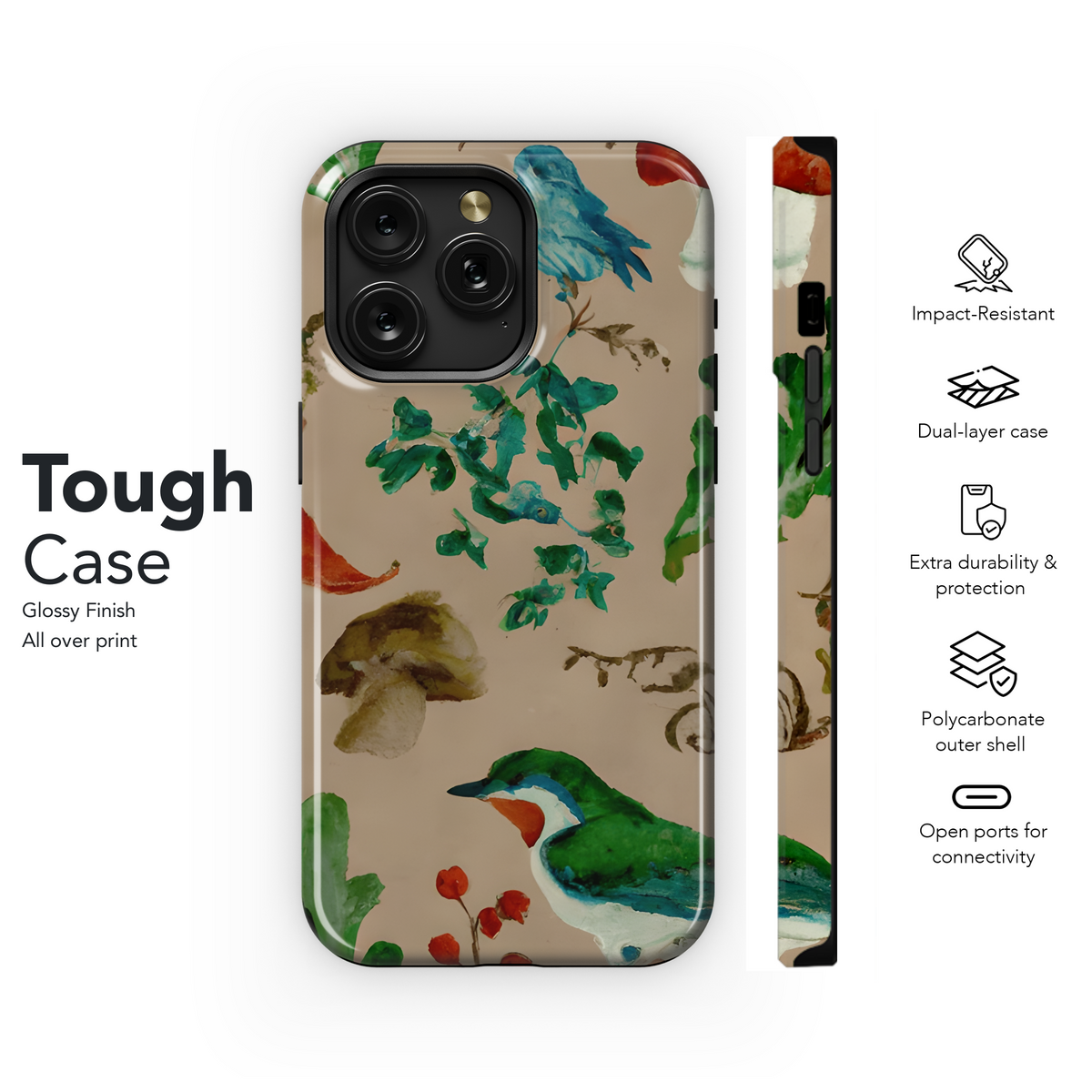 William Morris Woodland Watercolor Phone Case iPhone Samsung Cover Pixel 3278 - Image 6