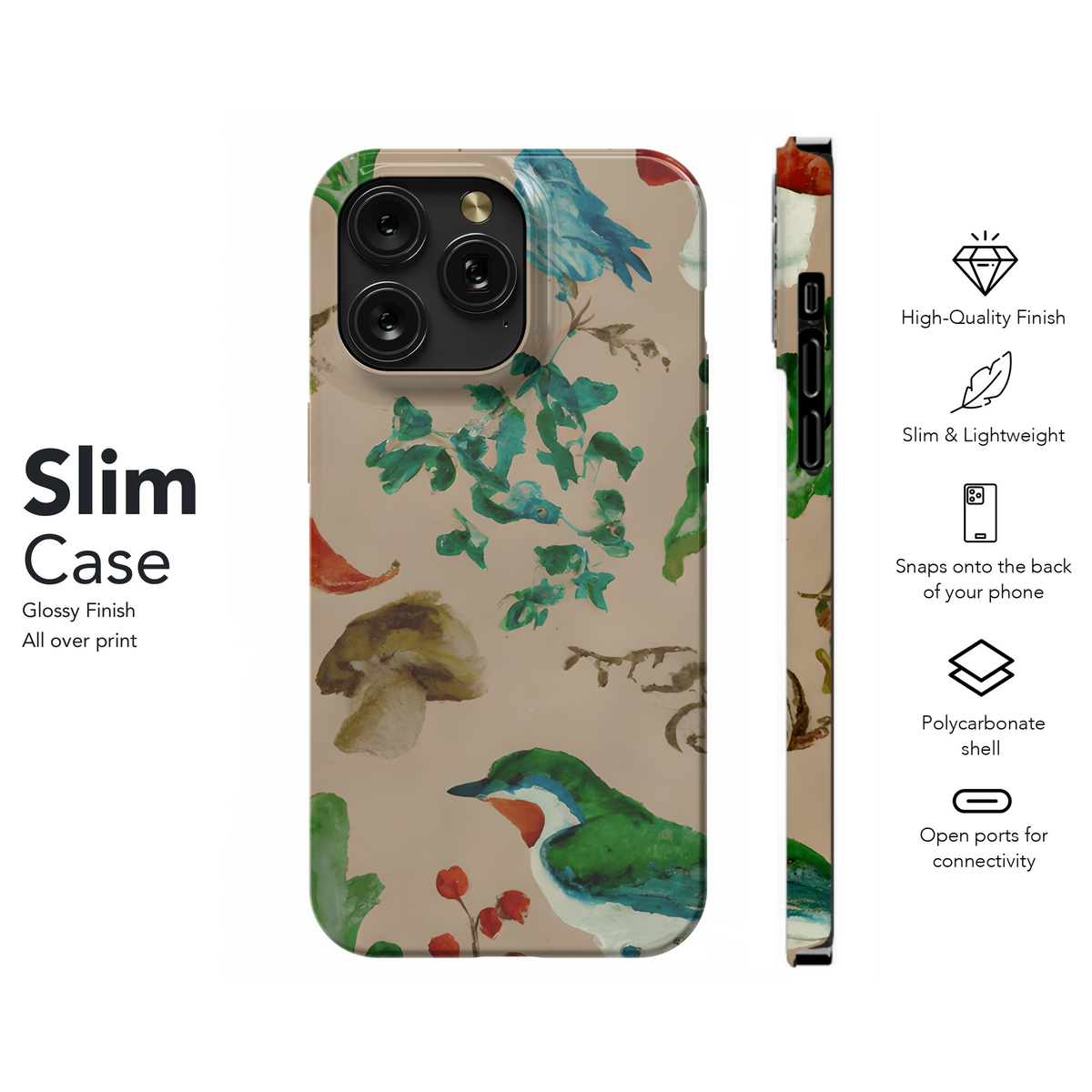 William Morris Woodland Watercolor Phone Case iPhone Samsung Cover Pixel 3278 - Image 7