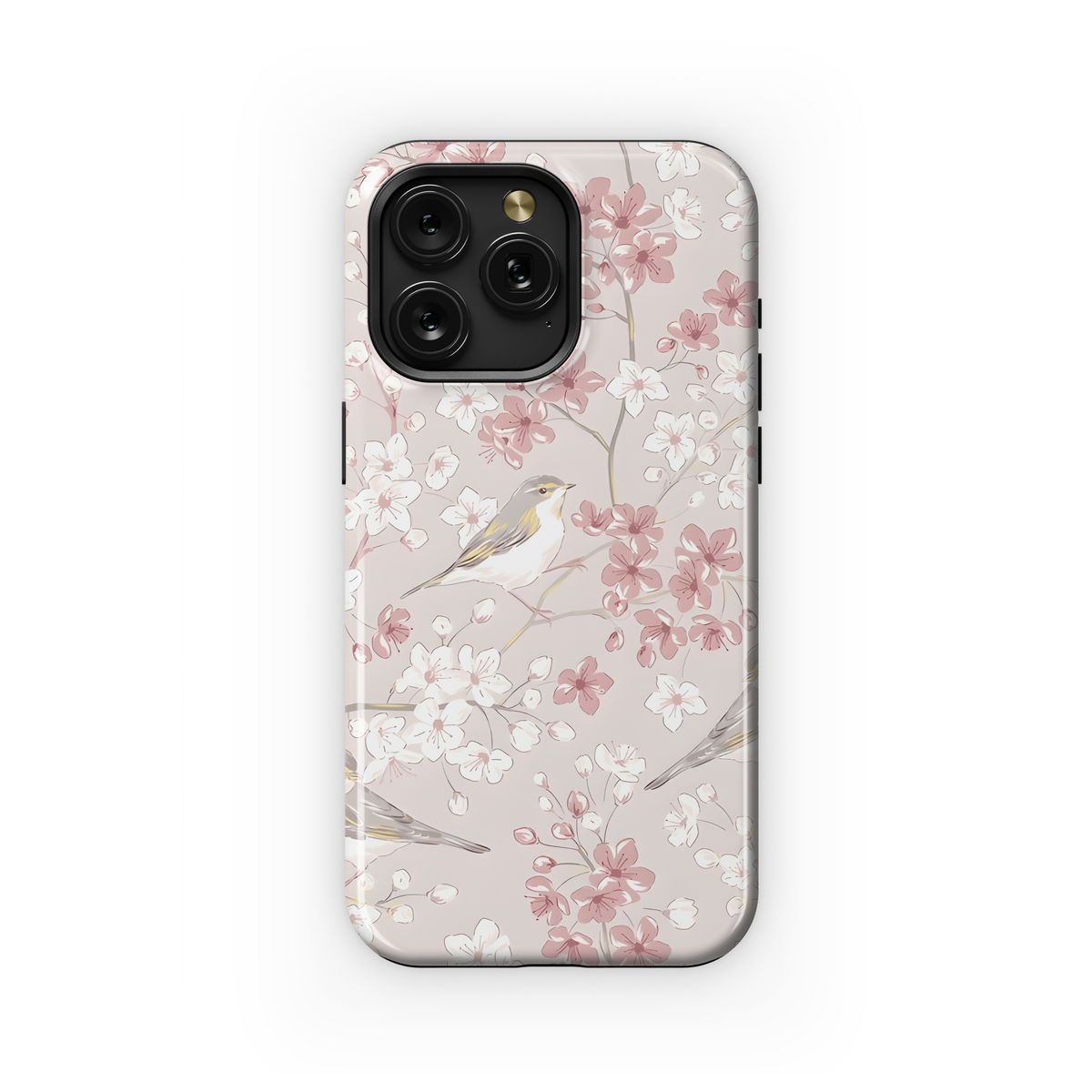 Willow Warbler Sakura Phone Case iPhone Samsung Cover Pixel 3926 - Image 1