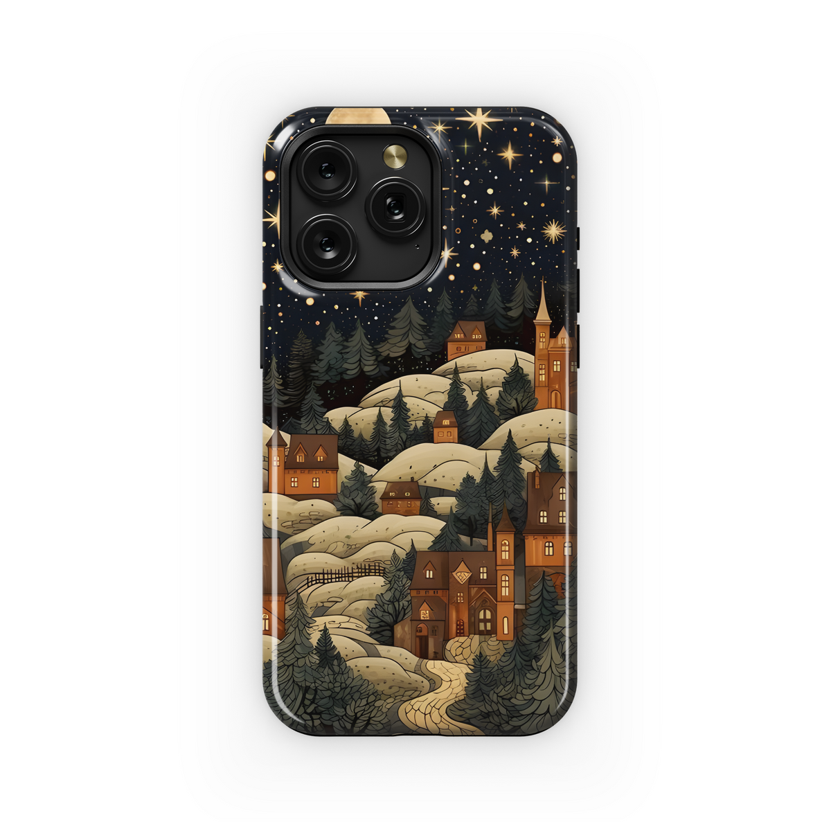 Winter Village Night
 Phone Case iPhone Samsung Cover Pixel 4149 - Image 1