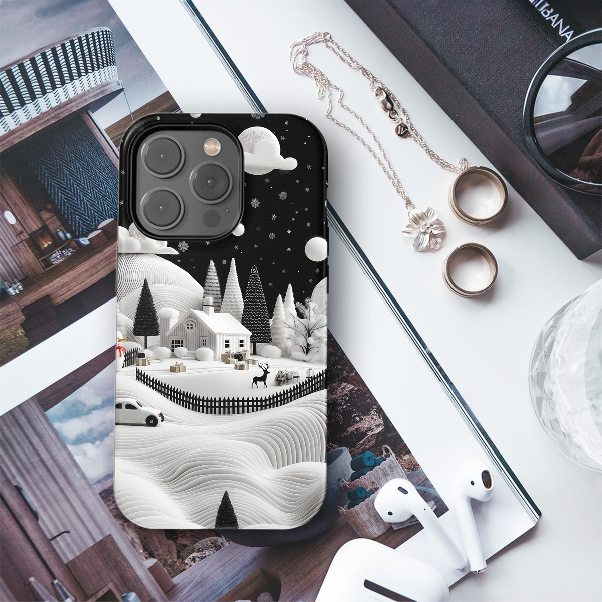 Winter Wonderland Scene
 Phone Case iPhone Samsung Cover Pixel 4276 - Image 3