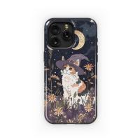 Witch Hat Cat Under Starry Moon Phone Case iPhone Samsung Cover Pixel 5252 - Image 1