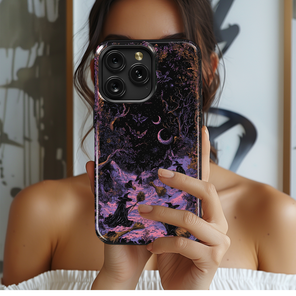 Witches' Night Flight Phone Case iPhone Samsung Cover Pixel 4094 - Image 2