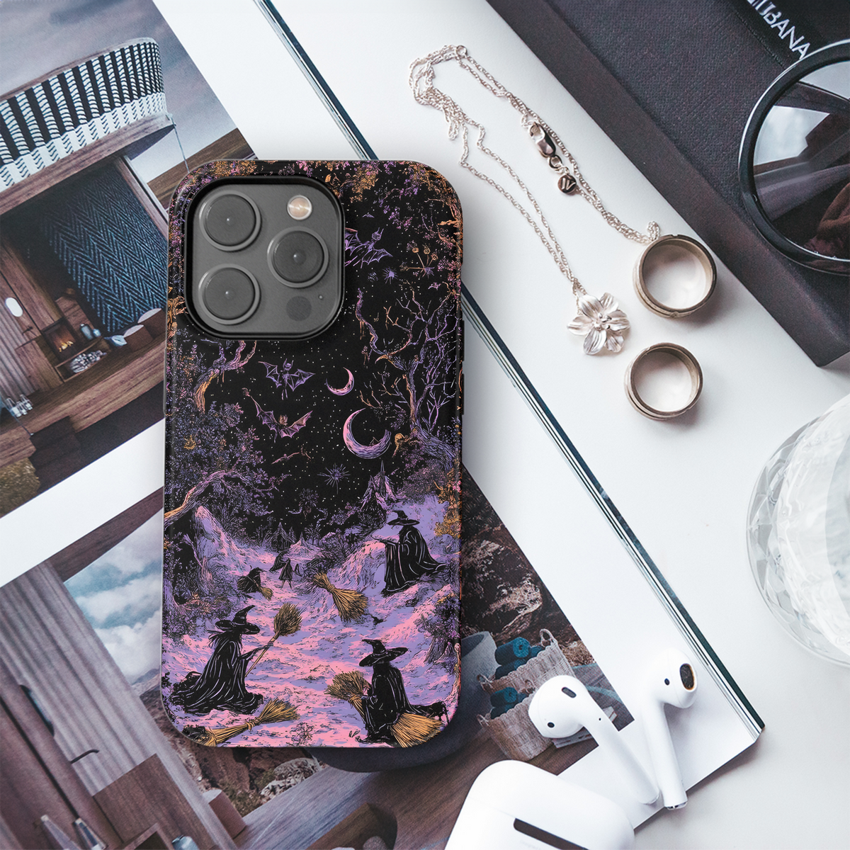 Witches' Night Flight Phone Case iPhone Samsung Cover Pixel 4094 - Image 3