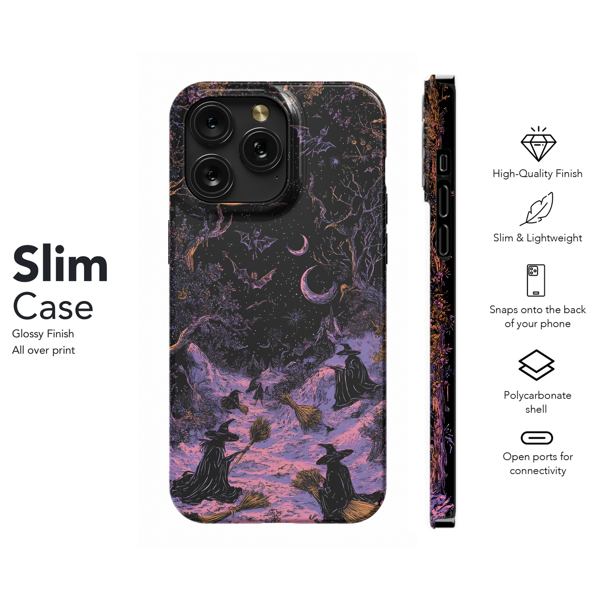 Witches' Night Flight Phone Case iPhone Samsung Cover Pixel 4094 - Image 7