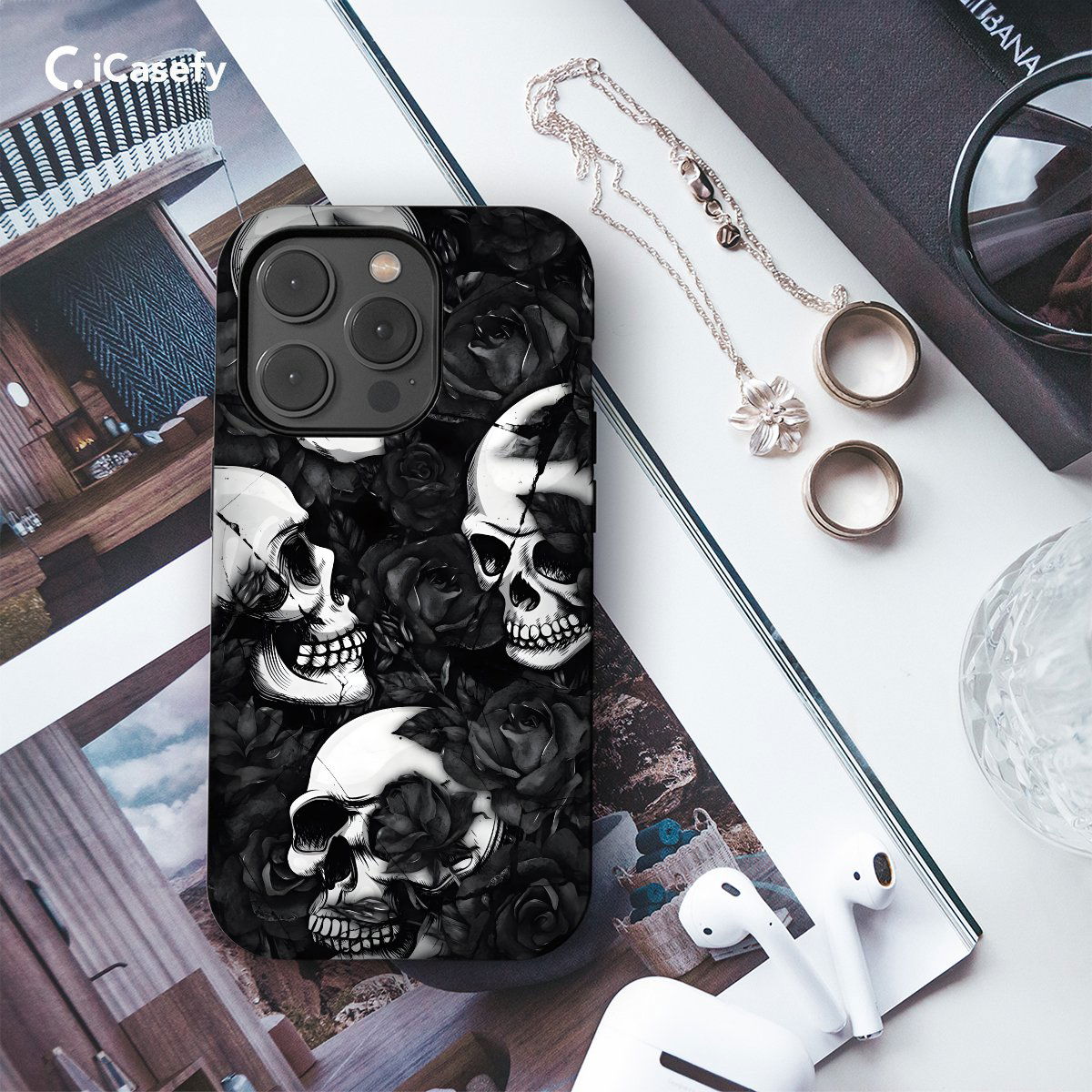 Witchy Dark Skull Phone Case iPhone Samsung Pixel & More - Image 3