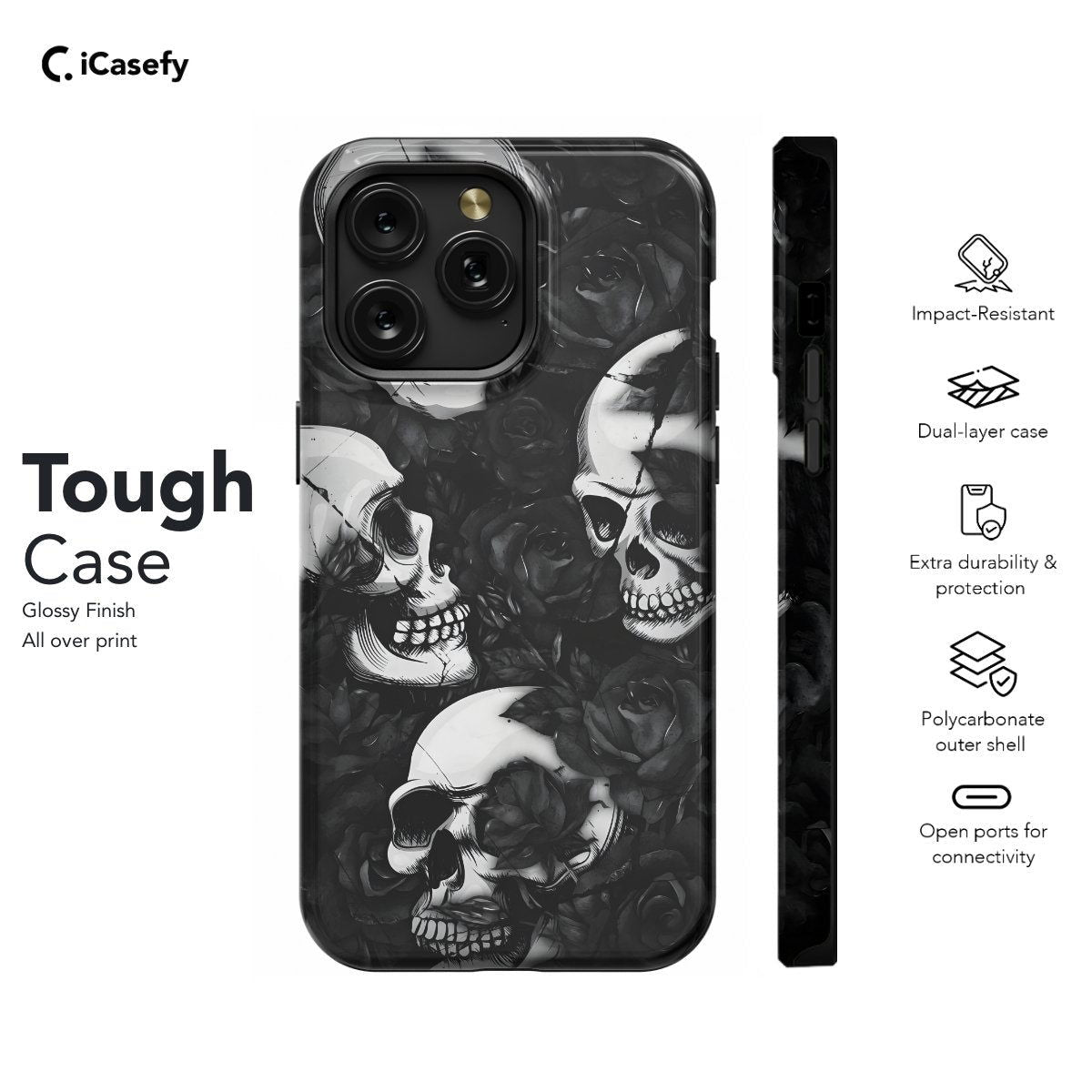 Witchy Dark Skull Phone Case iPhone Samsung Pixel & More - Image 5