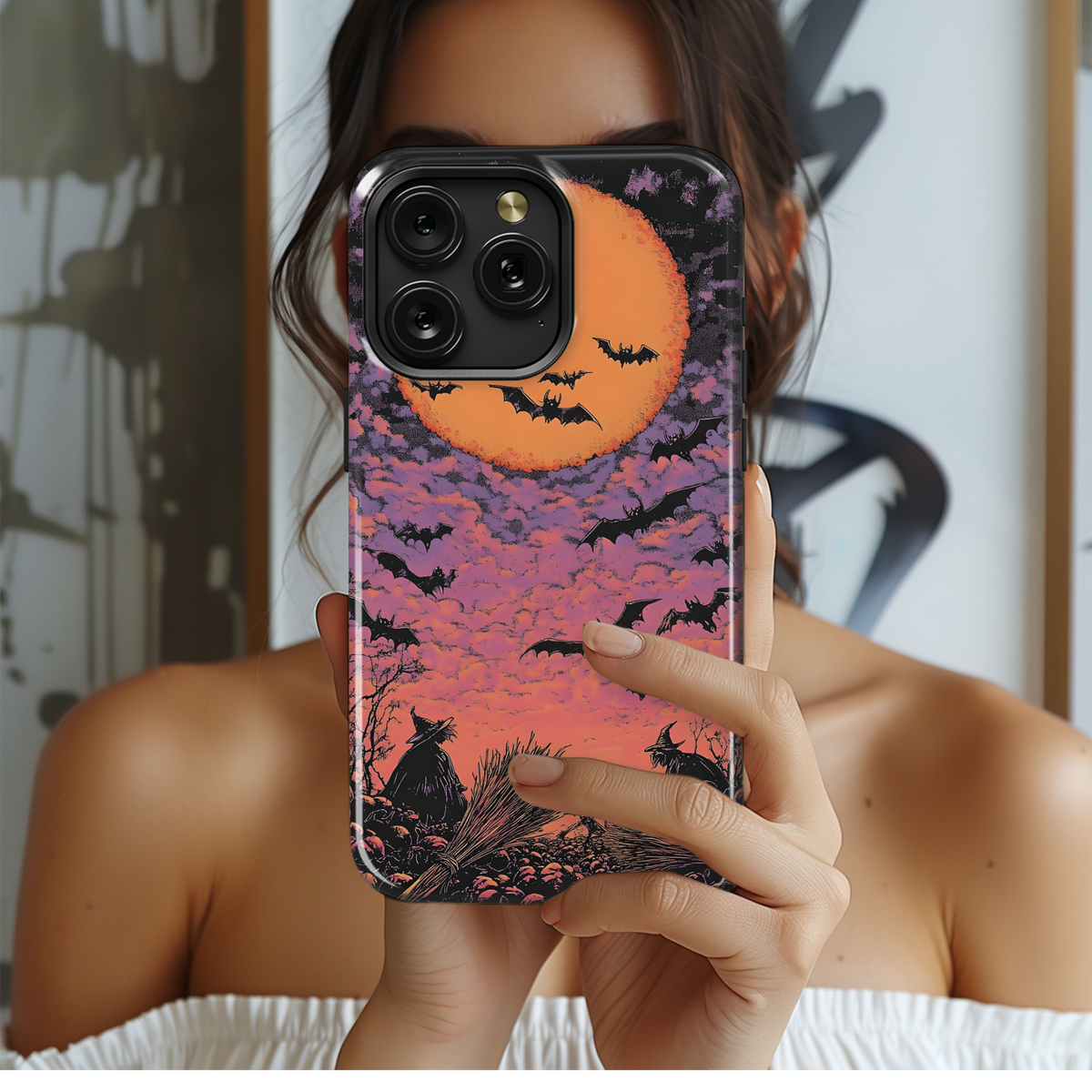 Witchy Moon Bats
 Phone Case iPhone Samsung Cover Pixel 4095 - Image 2