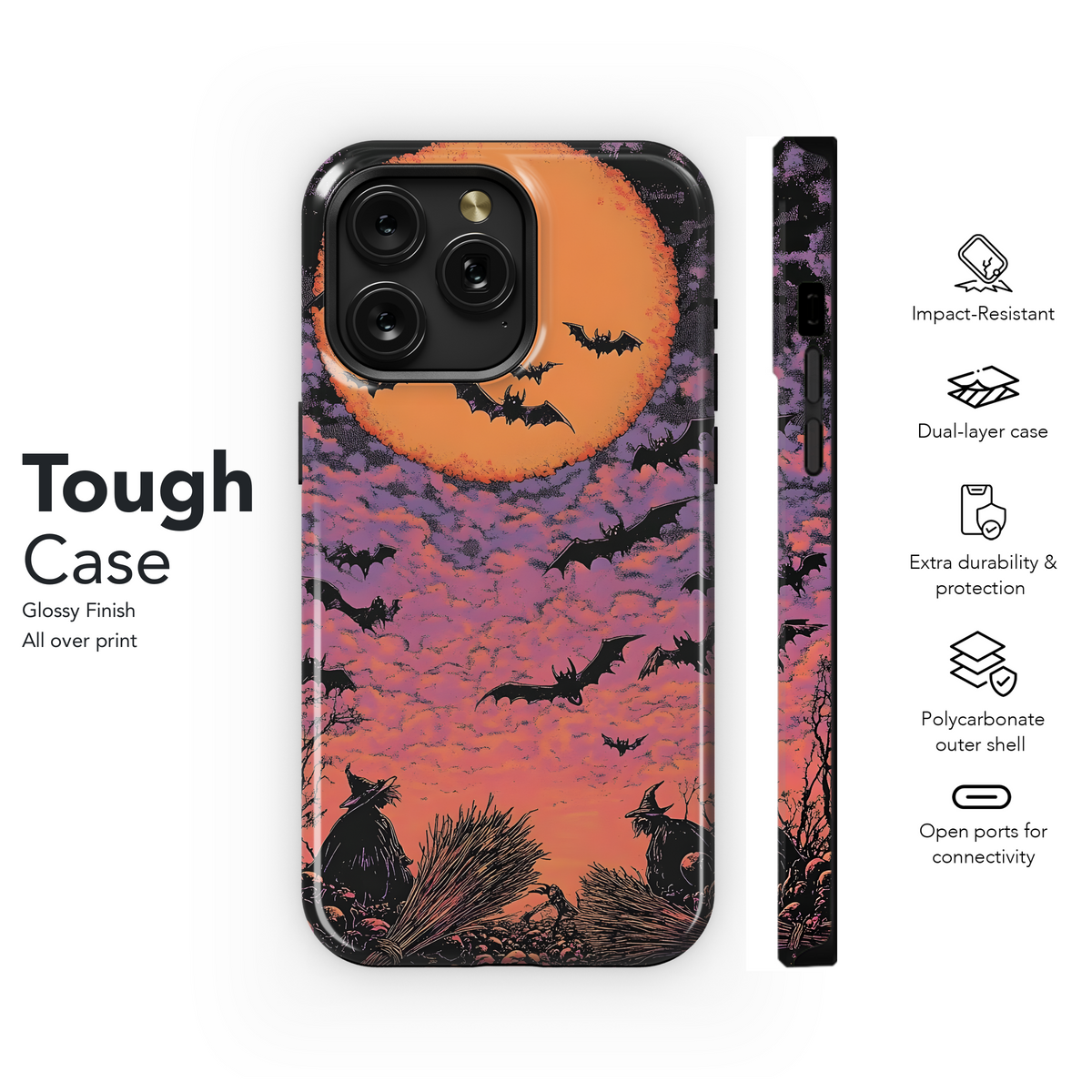 Witchy Moon Bats
 Phone Case iPhone Samsung Cover Pixel 4095 - Image 6