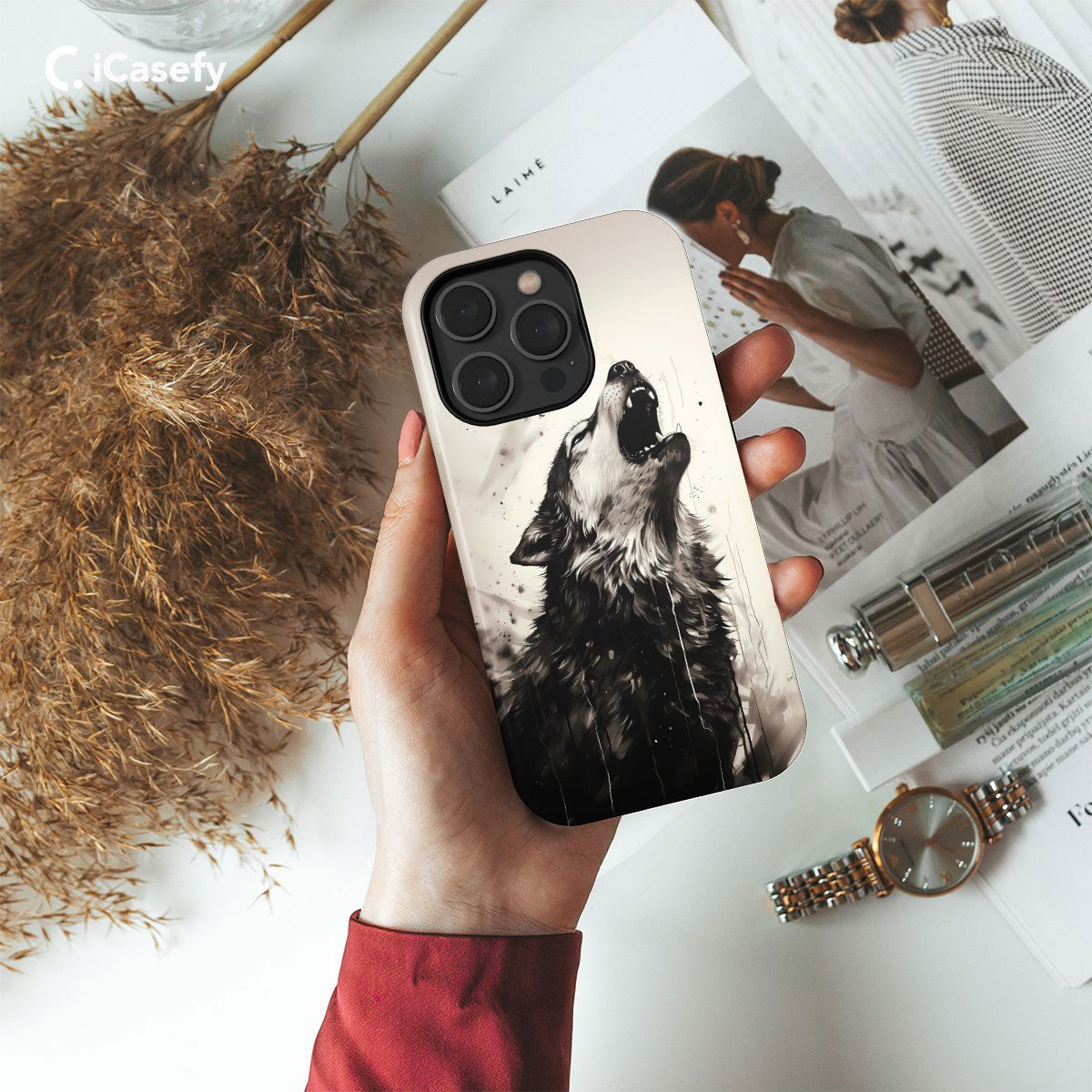 Wolf Animal Phone Case iPhone Samsung Pixel & More - Image 2