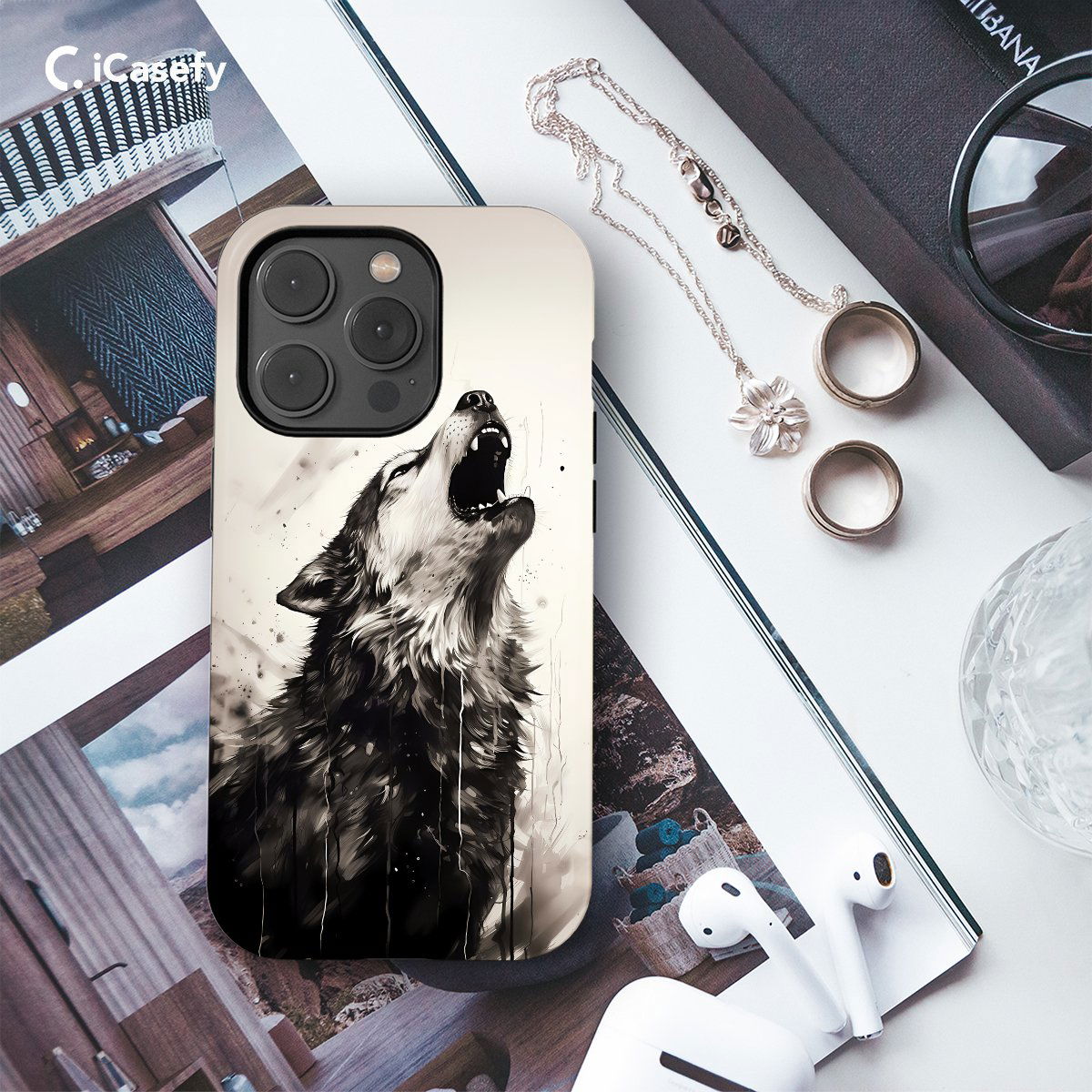 Wolf Animal Phone Case iPhone Samsung Pixel & More - Image 3