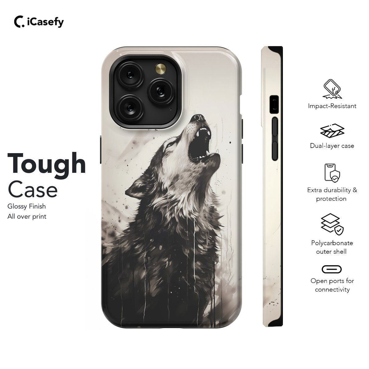 Wolf Animal Phone Case iPhone Samsung Pixel & More - Image 5